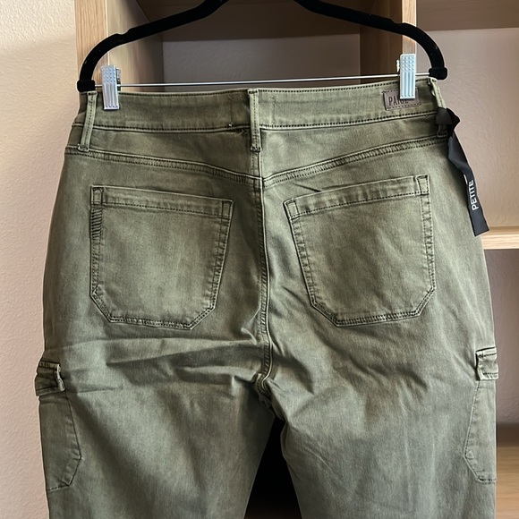 NWT Paige Jolie Petite Vintage Ivy Green Cargo Pants Size 28 - Picture 5 of 6